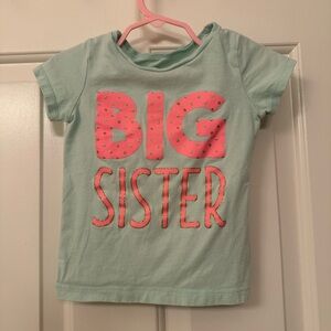 Carter's Mint Green 'Big Sister' Tee